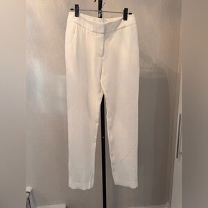 🆕 Iris & Ink White Straight Leg Classic Trousers NWT